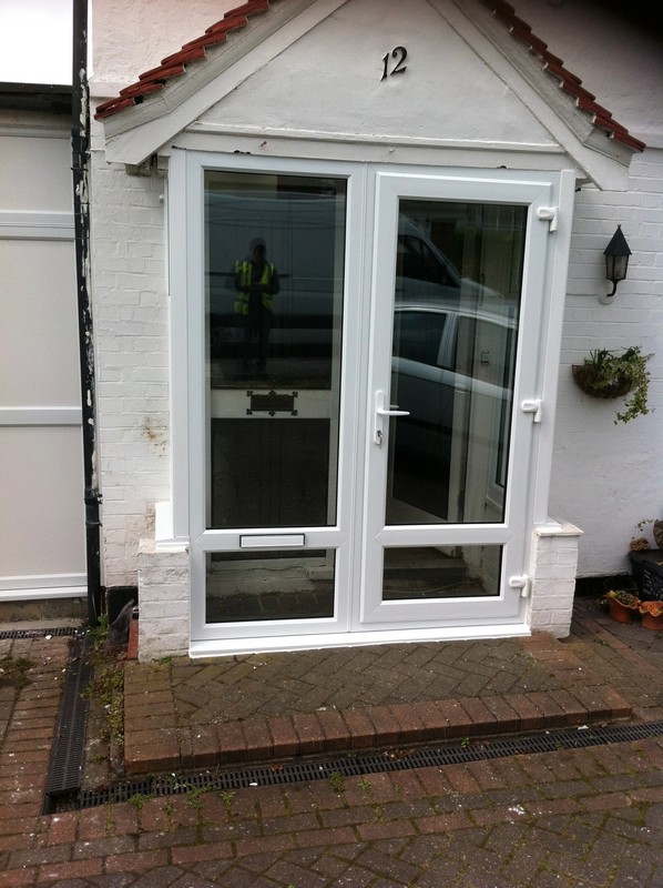 uPVC French doors fitted as front entrance in Abbey Wood
