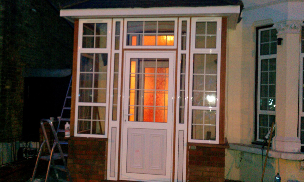 uPVC porch with Georgian bar glazing installed in Abbey Wood